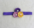 Anak-anak 3 sudut mutiara bunga Headband, ikat kepala dengan bunga, tipis pita warna 12