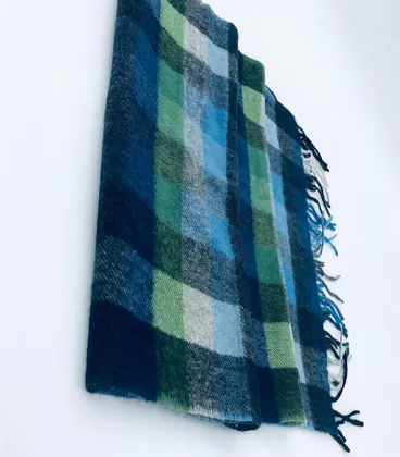 Winter Warm Green Plaid Scarf Cashmere Woven Life Wild Scarf