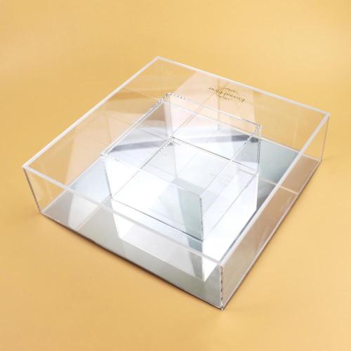 Square Acrylic Flower Box for Rose and Chocolate