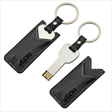 Chave USB Flash Drive com bolsa de couro