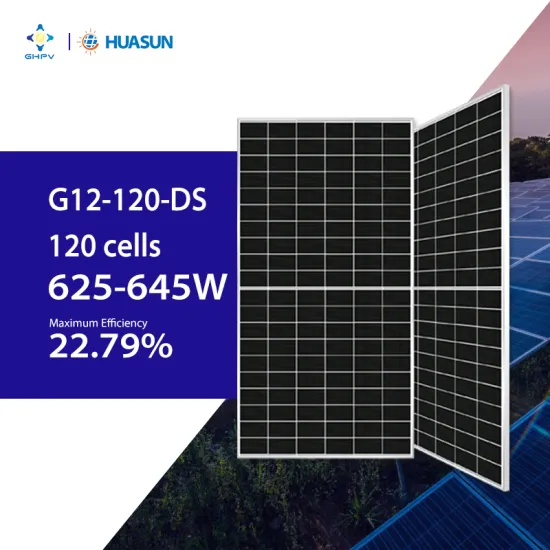 Huasun Bifacial HJT Half Cell Solar Modules: 645W HS210B120 DS Photovoltaic Panels in 640W, 635W, 630W, and 625W Variants