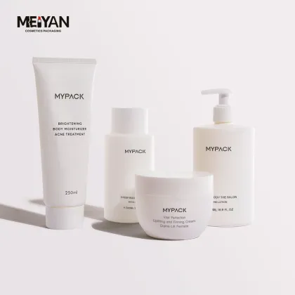 MYPACK Hair Shampoo Bottle Packaging Set: Empty Containers for Shampoo, Conditioner, and Body Butter Jars