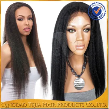 Hot selling wholesale cheap price virgin brazilian yaki texture human hair wig