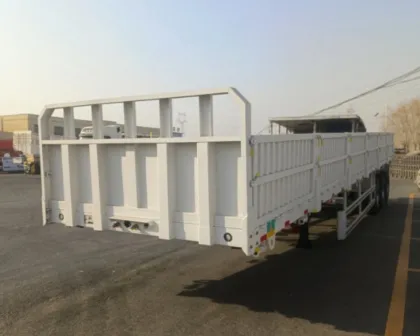 3 Axles Flat Bed Fence Semi-Trailer