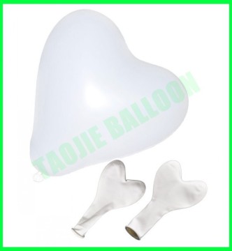 12 inches standard color White Heart Balloon