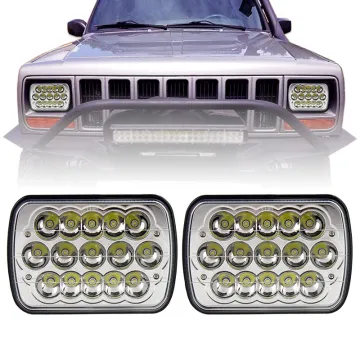 Jeep Cherokee XJ 1984-2001 5x7\" 7x6\" LED Headlights - High/Low Beam Sealed Pair