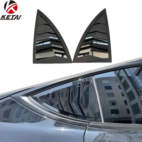 Gloss Black Quarter Style Side Window Louvers for Tesla Model Y