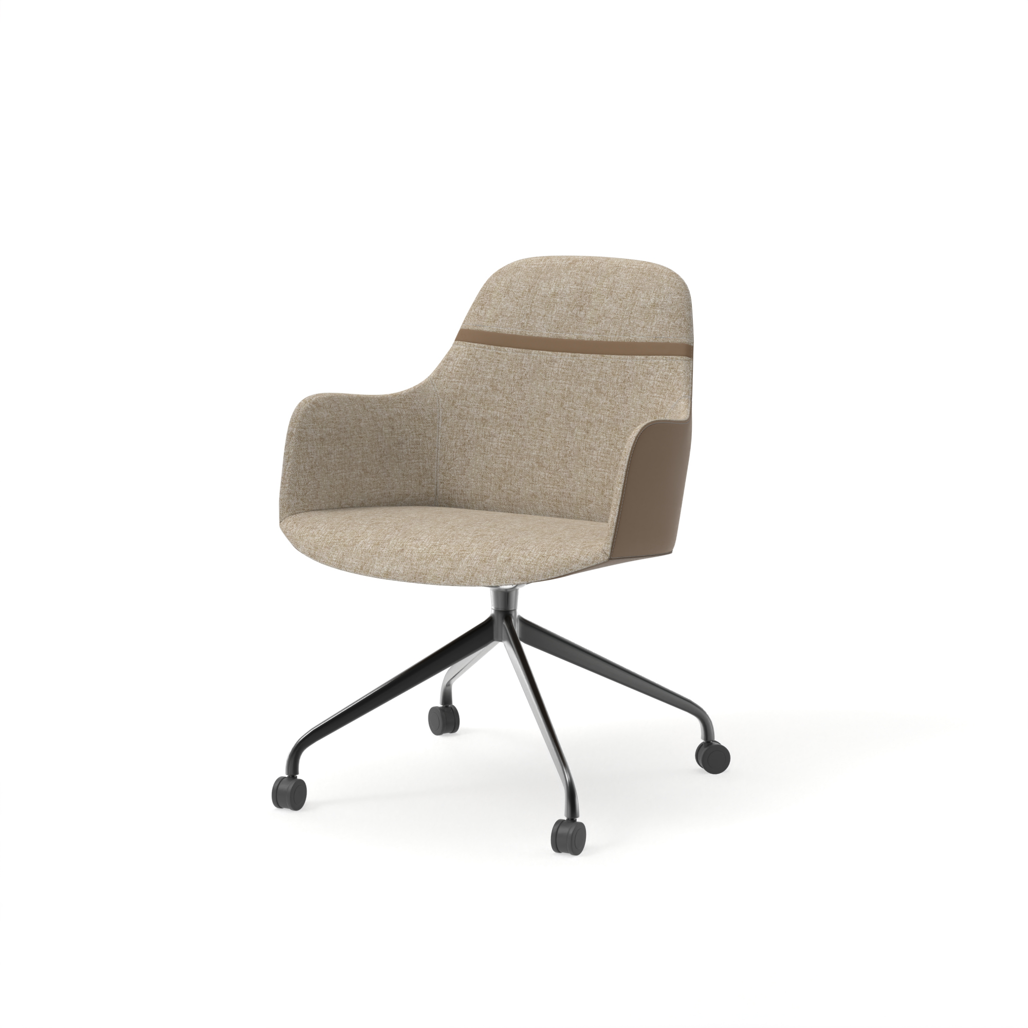 Leather Office Chair with Wheels