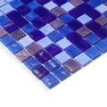 Blue Mosaic Glass Tile Kitchen Backsplash Art