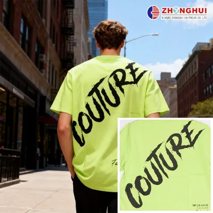 Lime Short Sleeve Tshirt With Little Bay Script