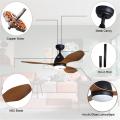 Low ceiling remote wall phone app control fan