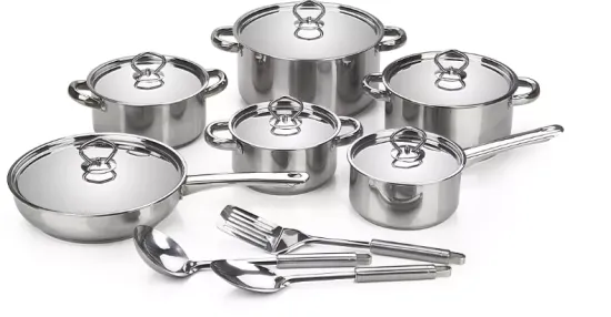 15pcs Stainless Steel Cookware Sets