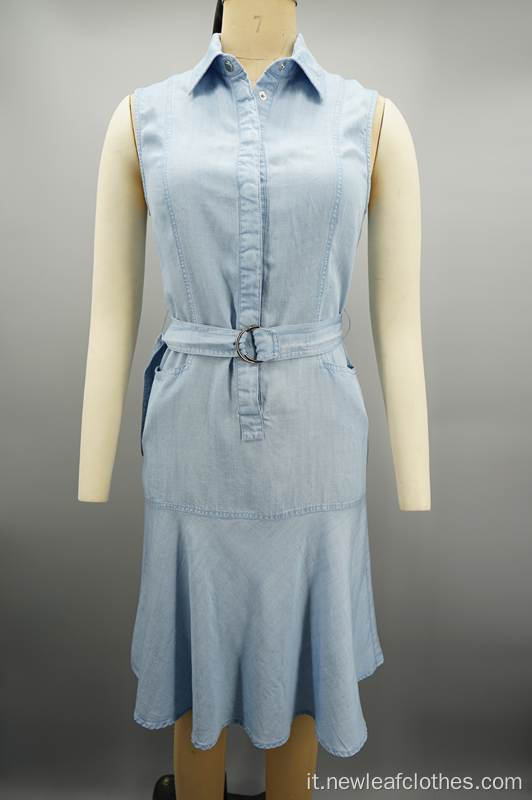 abito da camicia con cintura da donna