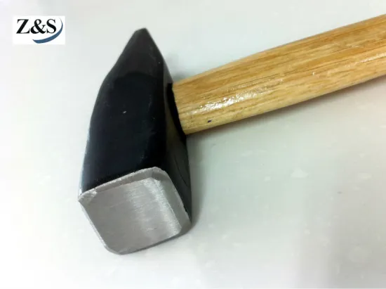 German type machinist hammer with wooden handle