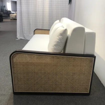 Scandinavian White Folding Sofa Bed with Latex Mattress for Hotel Rooms