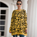 Women`s Casual Leopard Print Long Sweaters