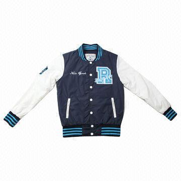 Men's varsity sport jacket with embroidery