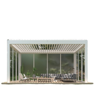 Customizable Modern Design and Simple Style Aluminum Alloy Louvered Gazebo for Outdoor Spaces