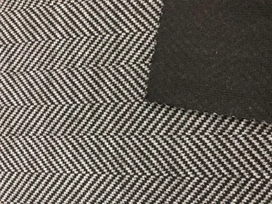 Herringbone knitted jacquard fabric