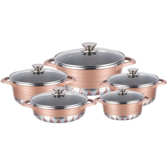 Ceramic-Coated Non-Stick Cookware Set for Gas and Induction Cookers