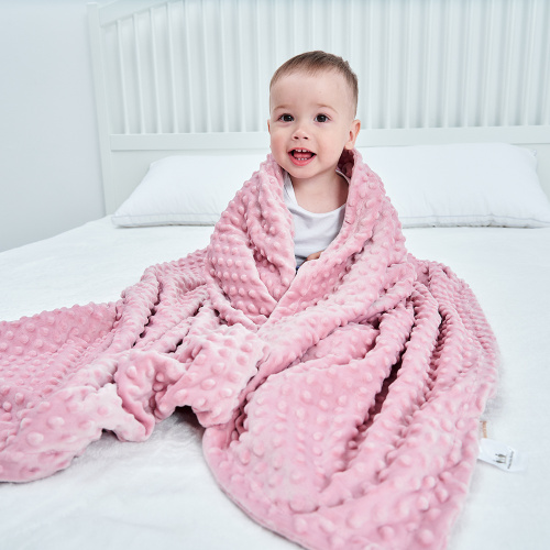 baby minky blanket with rabbit toy