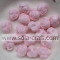 Perles solides acryliques de petite rose de trou accrochant pour la décoration