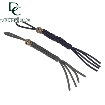 Outdoor Camping Nylon Knife Chain Tool Pendant with 7 Strands Paracord Rope Keychain