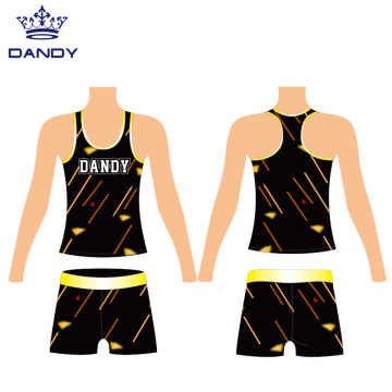 Dye sub custom cheeleader training outfits