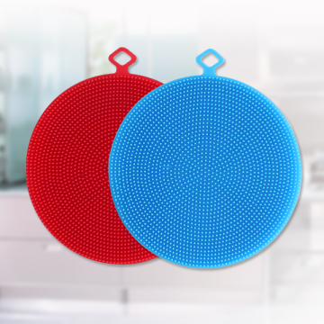 Spazzola in silicone a forma rotonda colorata