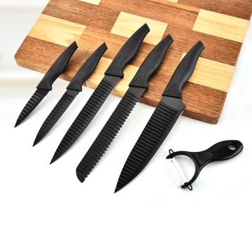 Economic Durable Black Knife Set for Kitchens