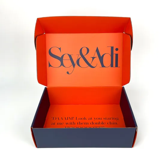 Manufacturer Orange Cardboard Paper Mailing Apparel Box for Gift Box Packaging