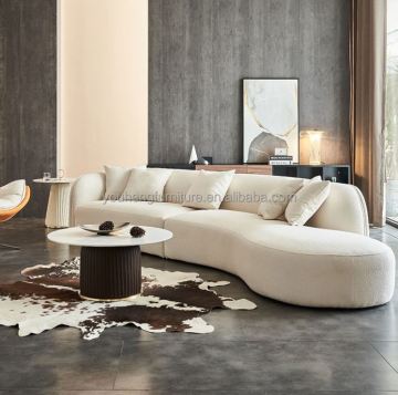 Modern White Velvet Couches and Furniture Sets for Contemporary Living Rooms