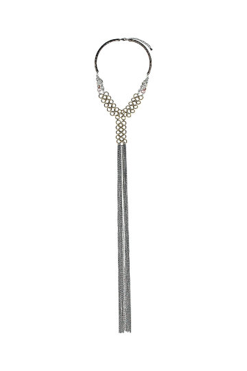 Long small chains pendant necklace for women