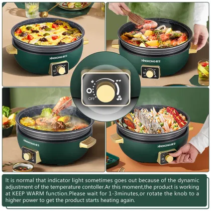 New Electric Frying Pan with Handle - Kitchen Appliances