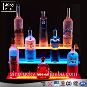 7 colors LED Illuminating Acrylic Led Display Rack for Whisky