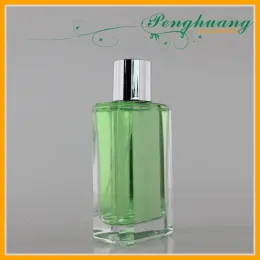 20ml Mini Solid Art Glass Perfume Bottles Square With Aluminum Caps
