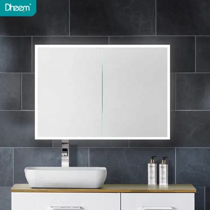 Hot Selling Double Door LED Medicine Cabinet Mirror for Project