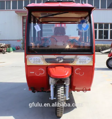 China Fulu closed electric passenger bajaj taxi trike Tuk tuk trike tricycle with 5 seats