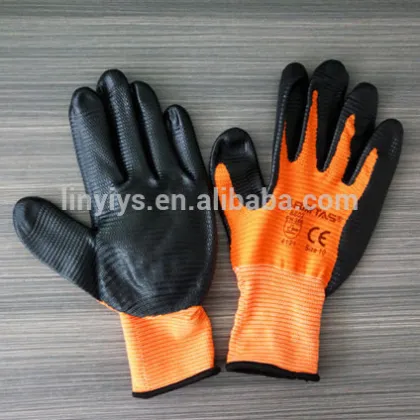Nitrile coated polyester gloves/tactical gloves