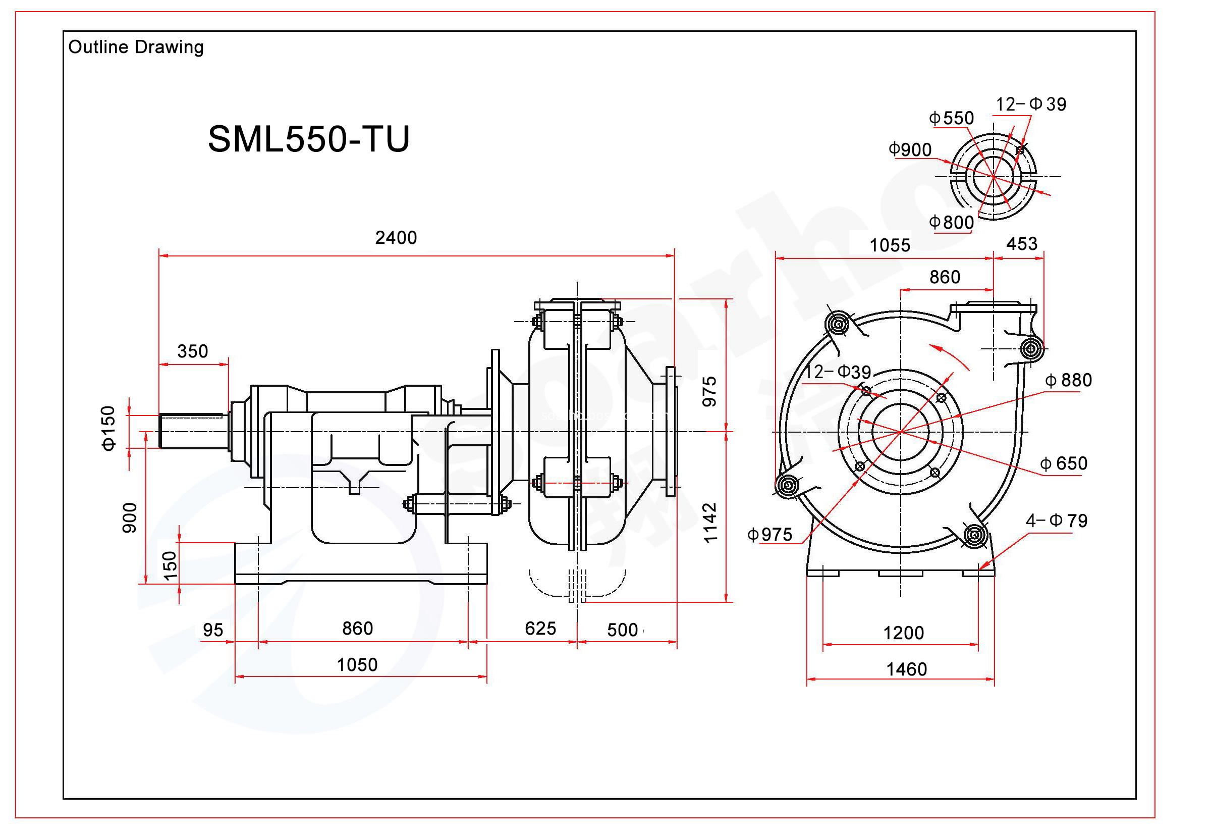 SML550-TU outline drawing