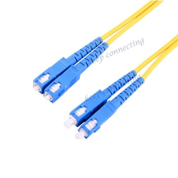 SC/PC to SC/UPC 2.0mm/3.0mm Indoor Simplex/Duplex Single Mode Fiber Optic Breakout Patch Cord for FTTH
