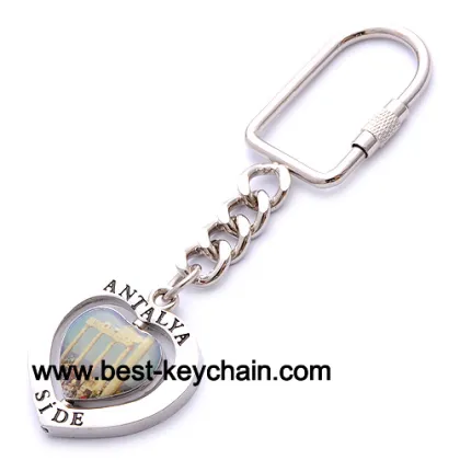 Souvenir Metal Heart Shape Antalya Key Chain (BK52313)