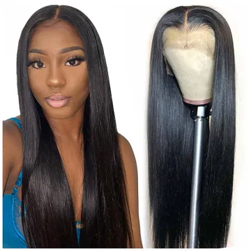 Tuneful wholesale price brazilian remy hair 13x4 frontal lace wig 100% virgin human hair yaki hair style kinky straight wig