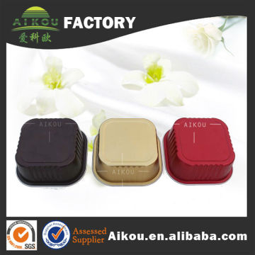 Customized ovenable black color aluminum foil container for food