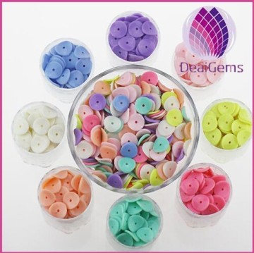 14x14x2.0mm round flat piece mix color acrylic loose beads