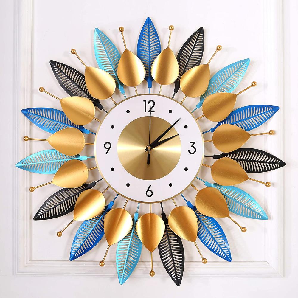 Luxo Crystal Bohemian Style Metal Modern Wall Clock