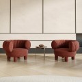 Chaise d'accent sculptural moderne avec amorti en peluche