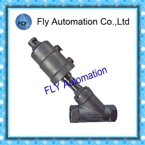 Dn25mm Thread Flange Connection Ss Actuator Angle Seat Valve 