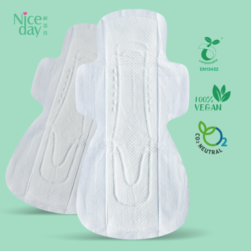Ultra Thin degradable ladies organic Pads with wings