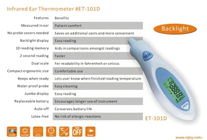 2015 Best selling medical products baby digital ear thermometer